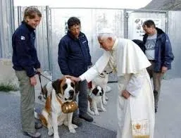 Papa Benedetto XVI e il cane San Bernardo |  | Associazione Italiano San Bernardo