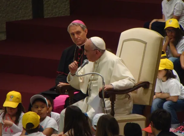 Papa Francesco con i bambini della Fabbrica della Pace |  | Marco Mancini - Aci Stampa