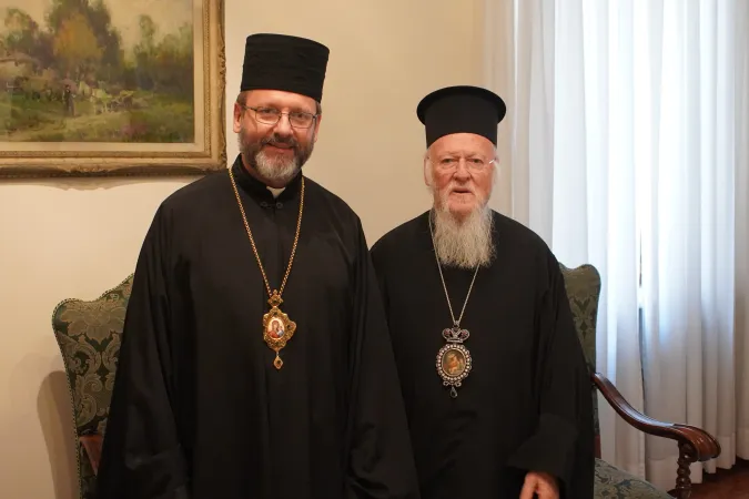 Shevchuk e Bartolomeo | Sua Beatitudine Shevchuk e il Patriarca Bartolomeo | Segreteria dell'arcivescovo maggiore della Chiesa Greco Cattolica Ucraina