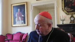 Il Cardinale Stanislaw Dziwisz, arcivescovo emerito di Cracovia, durante una intervista nell'arcivescovado di Cracovia  / AG / ACI Stampa