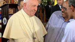 Papa Francesco arriva all'Hogar el Buen Samaritano per l'Angelus, Panama, 27 gennaio 2019 / Twitter @antoniospadaro