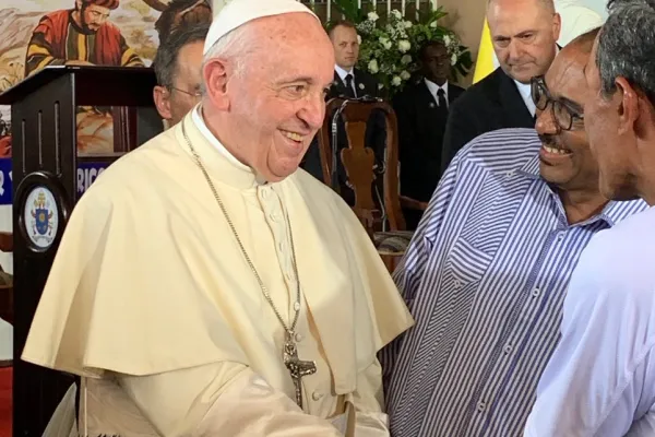 Papa Francesco arriva all'Hogar el Buen Samaritano per l'Angelus, Panama, 27 gennaio 2019 / Twitter @antoniospadaro