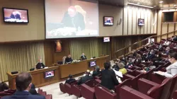 L'incontro del Cardinale Mario Zenari, nunzio in Siria, di fronte al corpo diplomatico accreditato presso la Santa Sede, Aula Nuova del Sinodo, 15 ottobre 2020 / Twitter