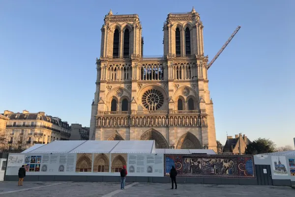 La cattedrale di Notre Dame nella prima domenica di Avvento 2020 / Twitter @notredameparis