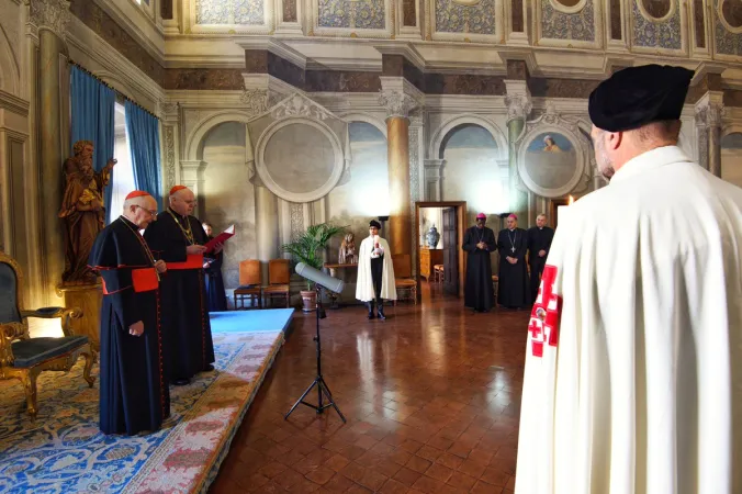 La cerimonia di insediamento del Cardinale  Filoni come Gran Maestro dell'Ordine Equestre del Santo Sepolcro, Roma, Palazzo della Rovere, 16 gennaio 2020 | OESSH