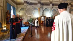 La cerimonia di insediamento del Cardinale  Filoni come Gran Maestro dell'Ordine Equestre del Santo Sepolcro, Roma, Palazzo della Rovere, 16 gennaio 2020 / OESSH