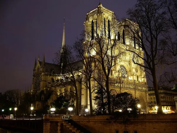 La cattedrale di Notre Dame a Parigi | Notre Dame de Paris di notte | Twitter