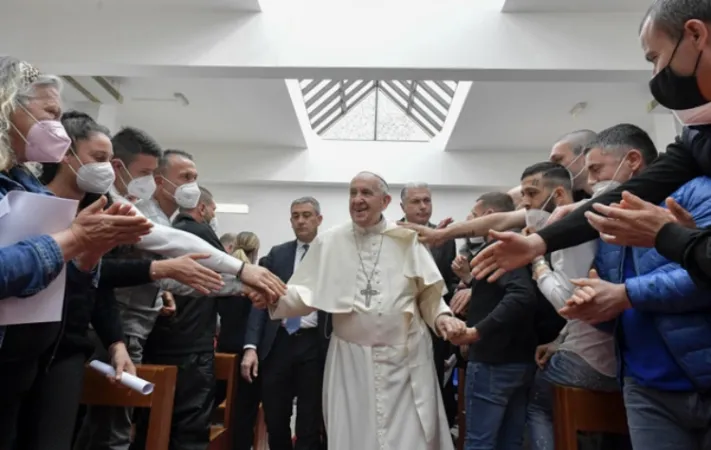 Papa Francesco nel carcere di Civitavecchia  |  | Vatican media / ACI Group