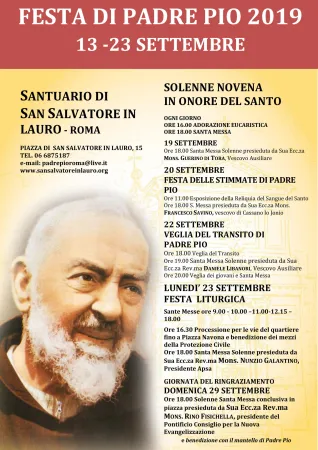 Programma festa  |  | San Salvatore in Lauro 