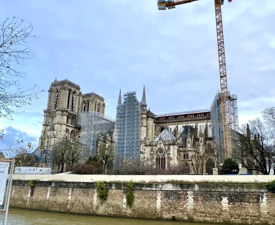 Notre Dame de Paris | Una veduta di Notre Dame in ricostruzione | Twitter