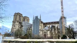 Una veduta di Notre Dame in ricostruzione / Twitter