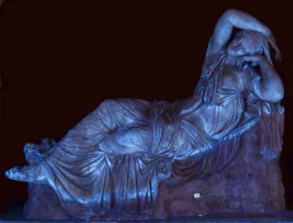 Arianna che dorme, la scansione per il restauro  |  | Musei Vaticani 
