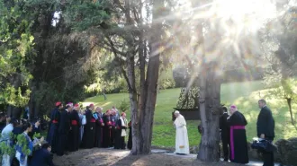 Il Papa inaugura la statua della Madonna di Aparecida nei Giardini Vaticani