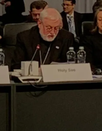 L'arcivescovo Gallagher durante il suo intervento all'OSCE, 5 dicembre 2019 | Missione della Santa Sede a Vienna