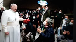 Papa Francesco questa mattina con i bisognosi in Aula Paolo VI, 23 aprile 2021 / Sala Stampa della Santa Sede