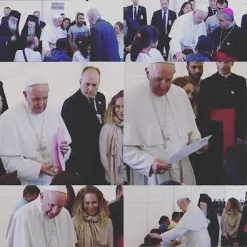 Papa Francesco al campo profughi di Moria a Lesbo |  | CTV