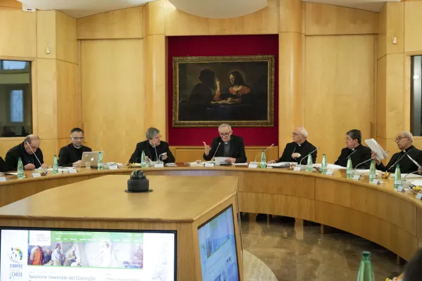 Il Cardinale Zuppi, presidente della CEI, parla al Consiglio Permanente, Roma, 23 gennaio 2023 / CEI