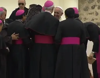 Il Papa con i vescovi dell' Ecuador |  | pd