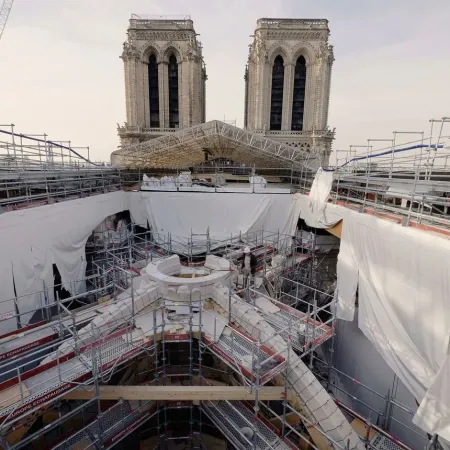 Notre Dame de Paris | I lavori alla cattedrale di Notre Dame | twitter @fc_actu
