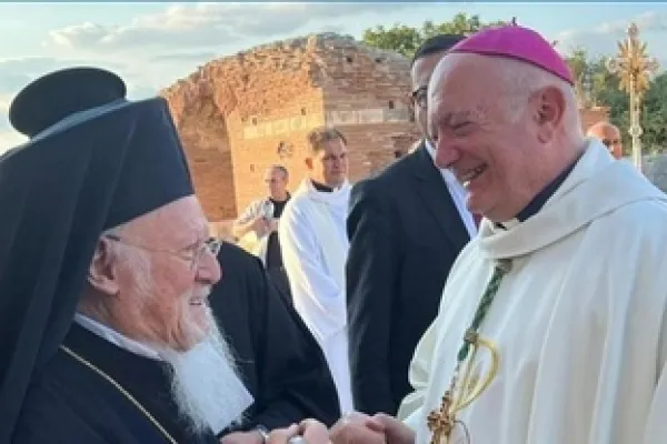 Il Patriarca Bartolomeo e l'arcivescovo Bellandi / Centro Pro Unione Arcidiocesi di Salerno