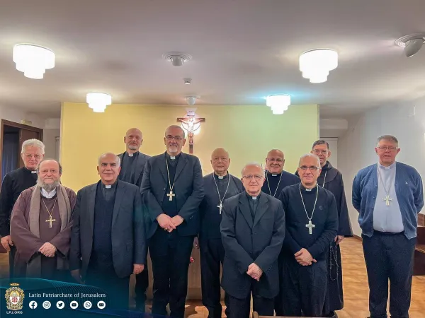 CELRA | I vescovi di rito latino negli Stati arabi riuniti a Roma, 16 gennaio 2024 | Twitter Patriarcato Latino di Gerusalemme