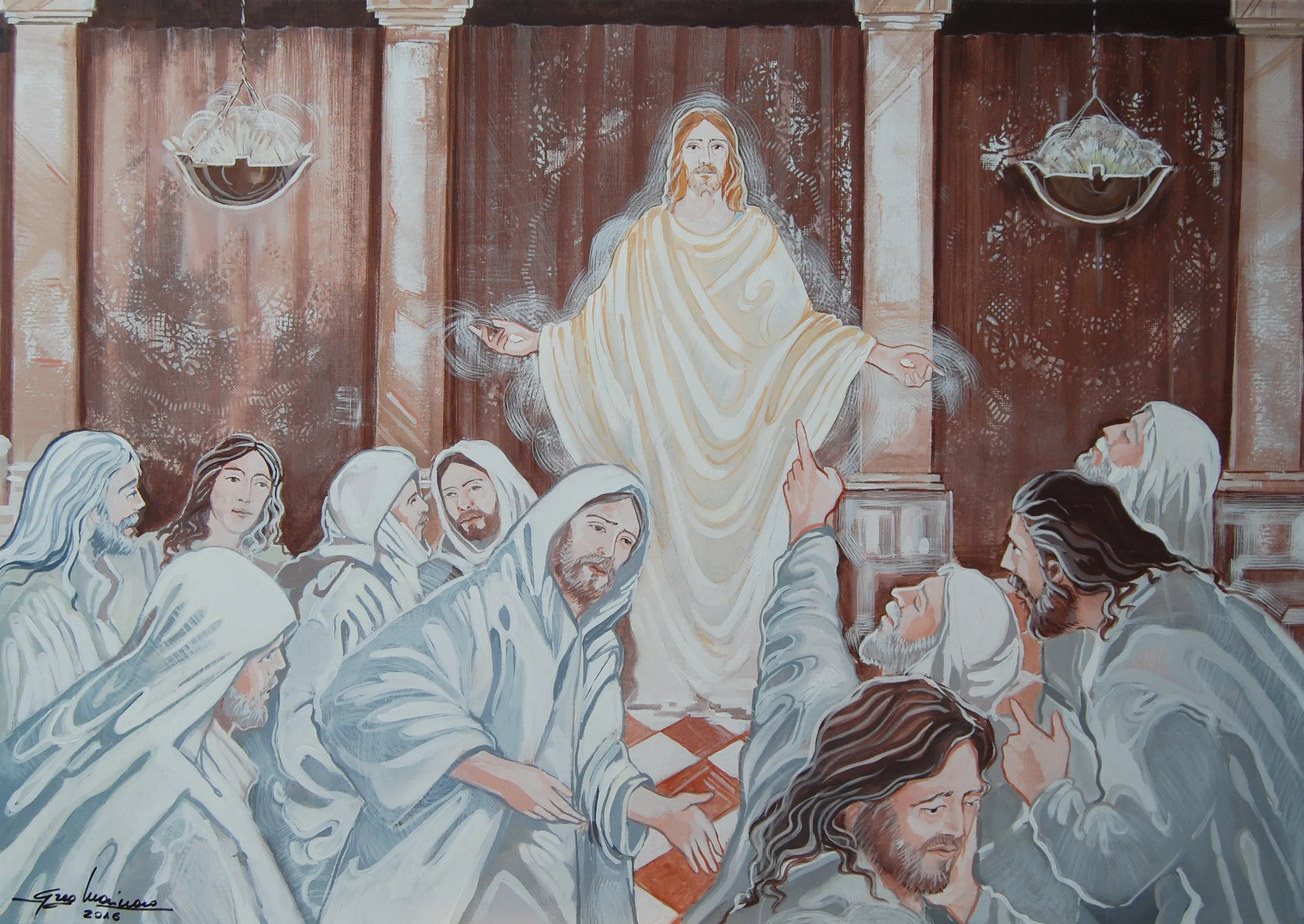 Cristo Risorto nel Cenacolo