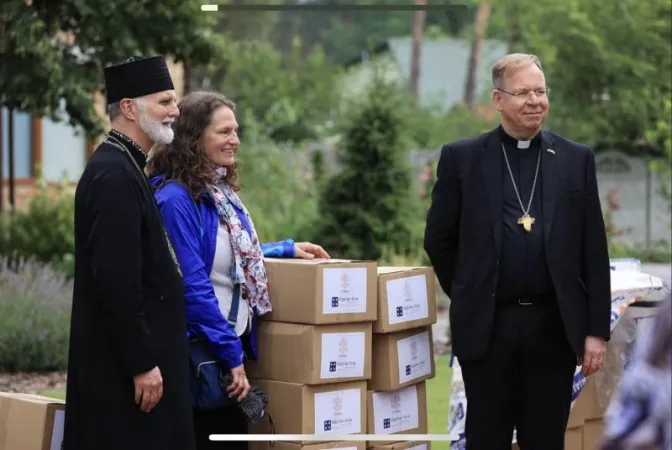 Arcivescovo Grusas | L'arcivescovo Grusas, presidente del CCEE, in Ucraina | CCEE