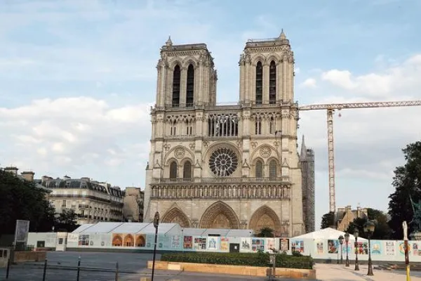 Il cantiere di Notre Dame a Parigi / Twitter LF