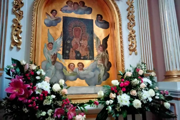 L'icona mariana di Chernivtsi, recentemente incoronata dall'arcivescovo maggiore Sviatoslav Shevchuk / RISU