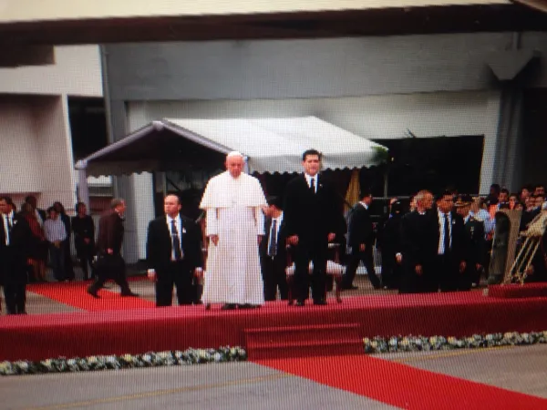 Papa Francesco in Paraguay, Cerimonia di benvenuto, Asunciòn, 11 luglio 2015 | Alan Holdren / CNA