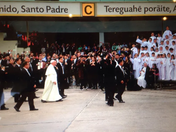 Papa Francesco in Paraguay, Cerimonia di benvenuto, Asunciòn, 11 luglio 2015 | Alan Holdren / CNA