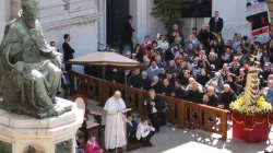 Papa Francesco sul sagrato del Santuario di Loreto, Loreto, 25 marzo 2019  / Marco Mancini / ACI Stampa