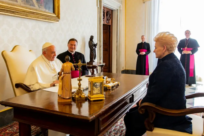 Papa Francesco e la Presidente della Lituania |  | Daniel Ibanez CNA 