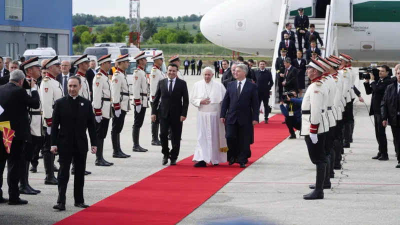 L'arrivo del Papa a Skopje |  | Andrea Gagliarducci ACI Stampa