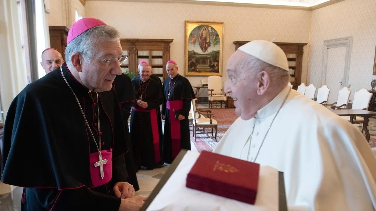 Il Papa e Mons. Moraglia - Credit Patriarcato di Venezia