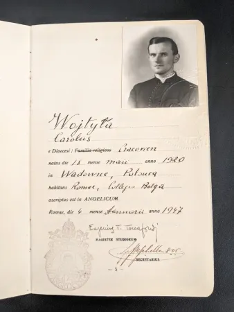 Il libretto universitario di Karol Wojtyła |  | Angelicum