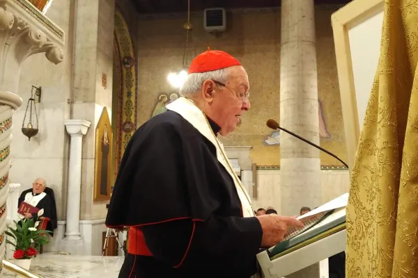 Il Cardinale Leonardo Sandri durante il suo saluto all'inaugurazione del monastero dedicato a San Charbel a Roma, 26 settembre 2019 / Congregazione per le Chiese Orientali