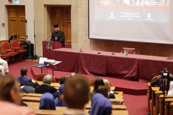 L'arcivescovo maggiore Sviatoslav Shevchuk durante la conferenza della Cattedra Tillard, Pontificia Università San Tommaso d'Aquino, Roma, 14 febbraio 2020 / Segreteria Arcivescovo Maggiore