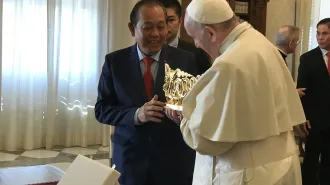 Papa Francesco al Vice primo ministro del Vietnam, il vostro popolo ha tanto sofferto