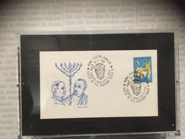 L'annullo postale che ricorda la visita del 1986 |  | Museo Ebraico di Roma