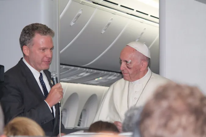 Il Papa incontra i giornalisti in aereo |  | Alvaro de Juana - ACI Prensa