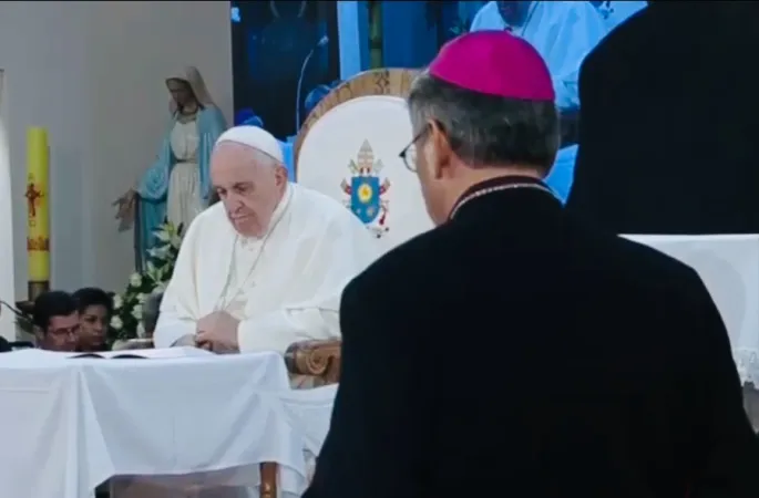 Il Papa incontra i religiosi a Skopje |  | Vatican Media / ACI Group