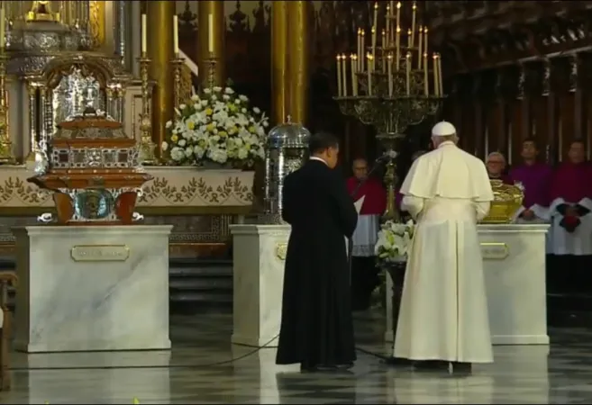 Il Papa nella Cattedrale di Lima per la preghiera ai Santi Peruviani |  | Vatican Media