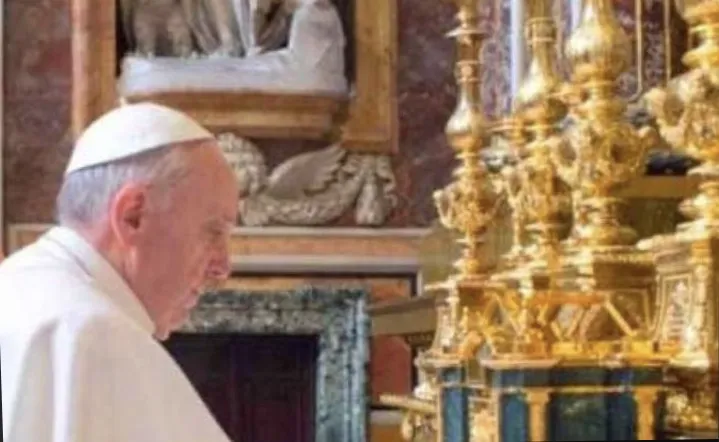 Papa Francesco a Santa Maria Maggiore |  | Vatican Media / ACI Group