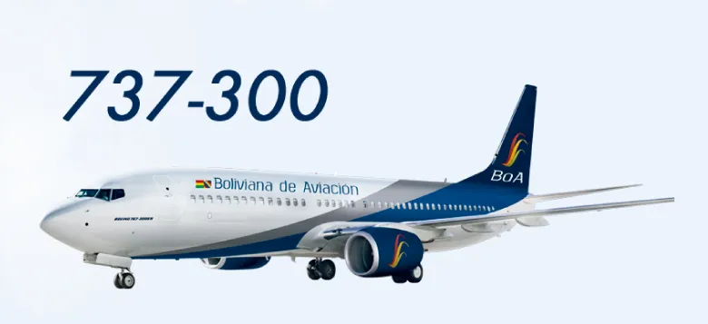 Il Boeing 737-300 della BOA |  | Boliviana de Aviacion - http://www.boa.bo/