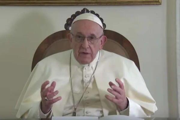 Papa Francesco durante un videomessaggio / Vatican News / YouTube