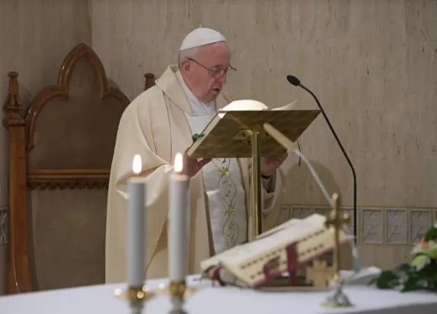 Il Papa durante la Messa a Santa Marta |  | Vatican Media / ACI Group