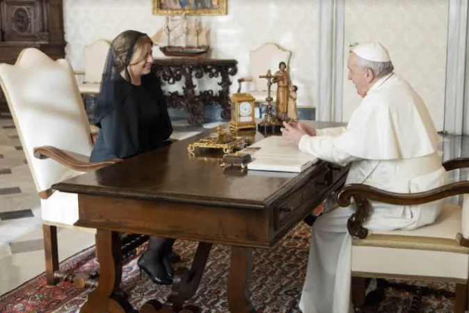 Il Papa con la Presidente della Repubblica Slovacca, Zuzana Čaputová |  | Vatican Media - ACI Group