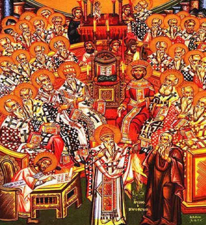 Il primo Concilio di Nicea in un'icona ortodossa |  | Wikipedia