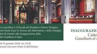 Pontificio Istituto Teologico Giovanni Paolo II: nasce la Cattedra “Gaudium et Spes”